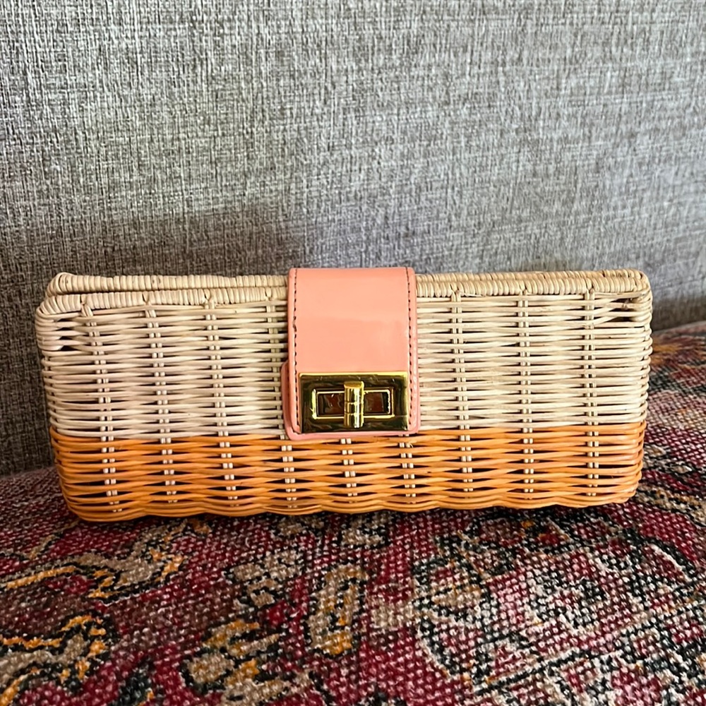 J. Crew Colorblock Wicker Handheld Clutch